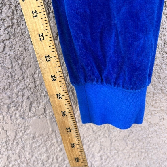 Juicy Couture Jogger Pants Women's Size XS Blue Velour w Back Pockets Cozy Y2K - Picture 16 of 17